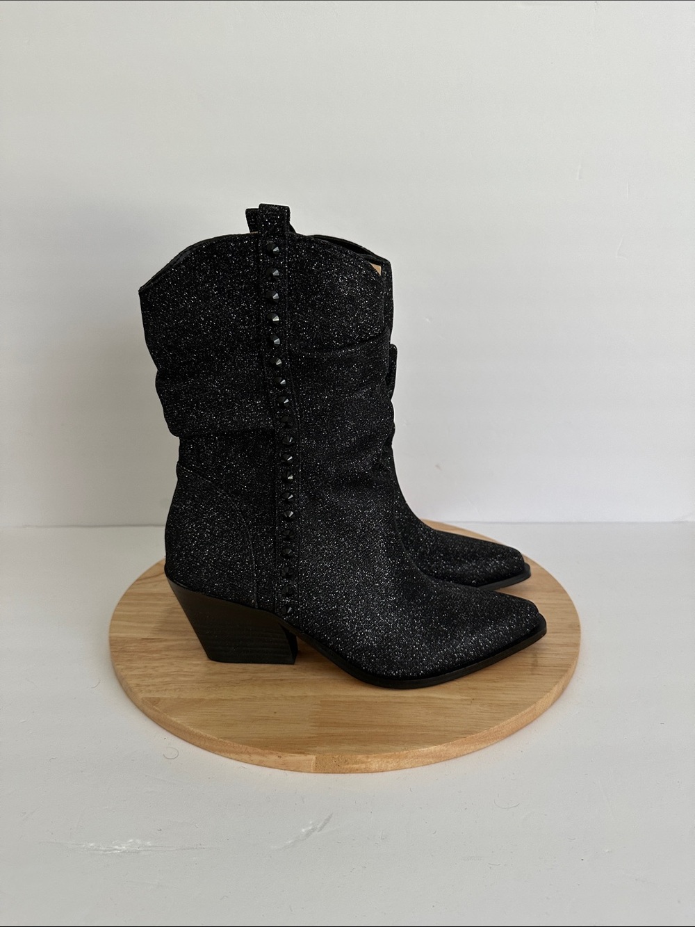JS Jessica Simpson Womens Zolini Stacked Heel Cowboy Boots